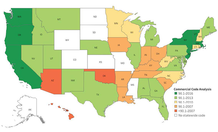 energy code adoption map USA