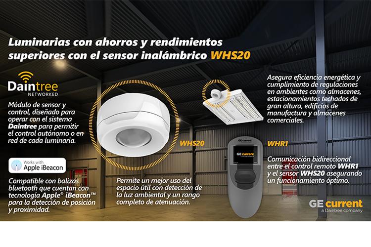 Luminarias ahorros rendimientos superiores sensor inalambrico WHS20