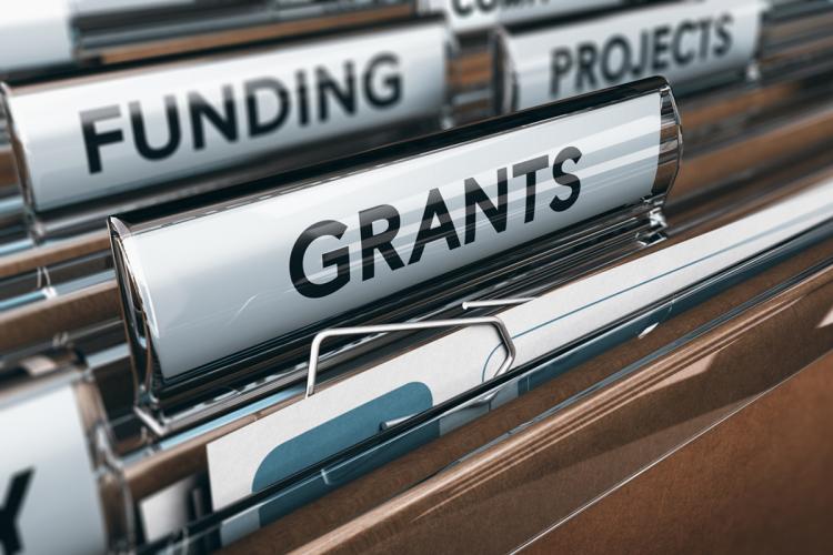 Folders labeled Funding and Grants