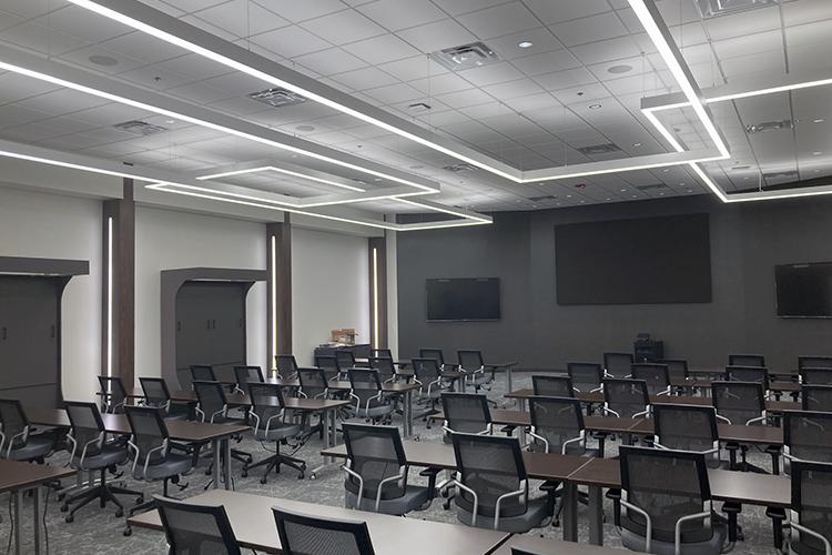 Empty classroom at The Institute at Hendersonville