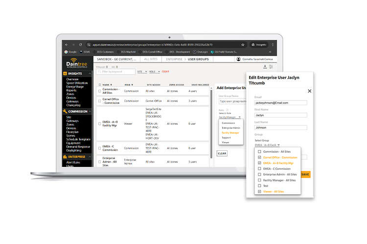 Daintree DCS Role-base access control Daintree DCS Role-base access control