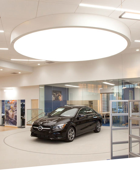Car in showroom 